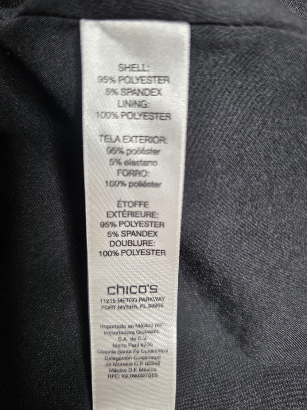 Chico's Red, Black & Gold Patterned Blazer Jacket - Picture 7 of 8
